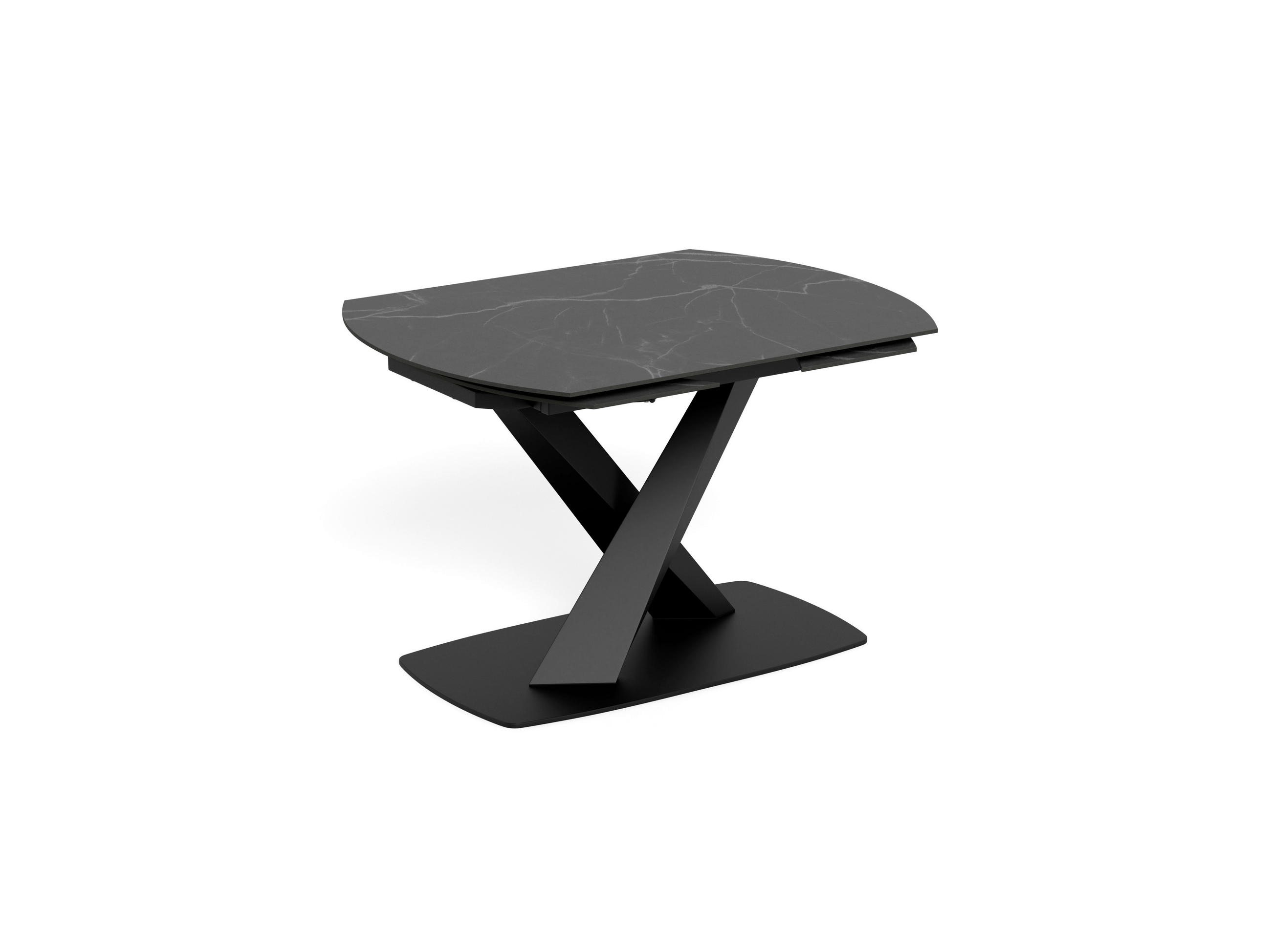 MATBORD svart rektangulär  utdragbar  - svart, Klassisk, metall/keramik (120-180/90/77cm) - Best Price