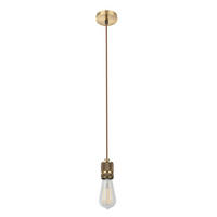 HÄNGELEUCHTE 10/150 cm   - Messingfarben, Basics, Textil/Metall (10/150cm) - Globo