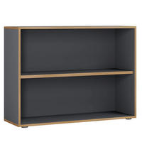 AKTENREGAL 100/74/33 cm  - Honigeiche/Anthrazit, Design, Holzwerkstoff/Kunststoff (100/74/33cm) - P & B