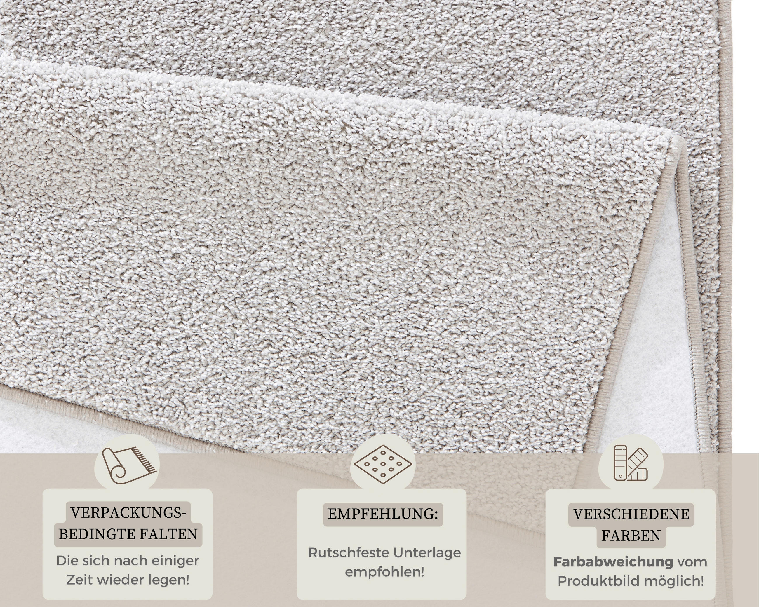 Thumbnail - Hanse Home Webteppich Pure, Hellgrau, Kunststoff, Uni, rechteckig, 80x150 cm, für Fußbodenheizung geeignet, in verschied...