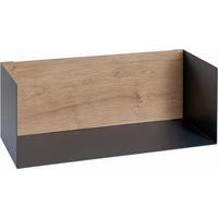 WANDBOARD Metall, Holzwerkstoff Anthrazit, Eichefarben  - Eichefarben/Anthrazit, MODERN, Holzwerkstoff/Metall (45/18/18cm)