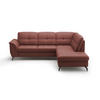 ECKSOFA in Vliesstoff Kombination Echtleder/Stoff Rotbraun  244/212 cm  - Rotbraun/Schwarz, MODERN, Leder/Textil (244/212cm) - Sit & More