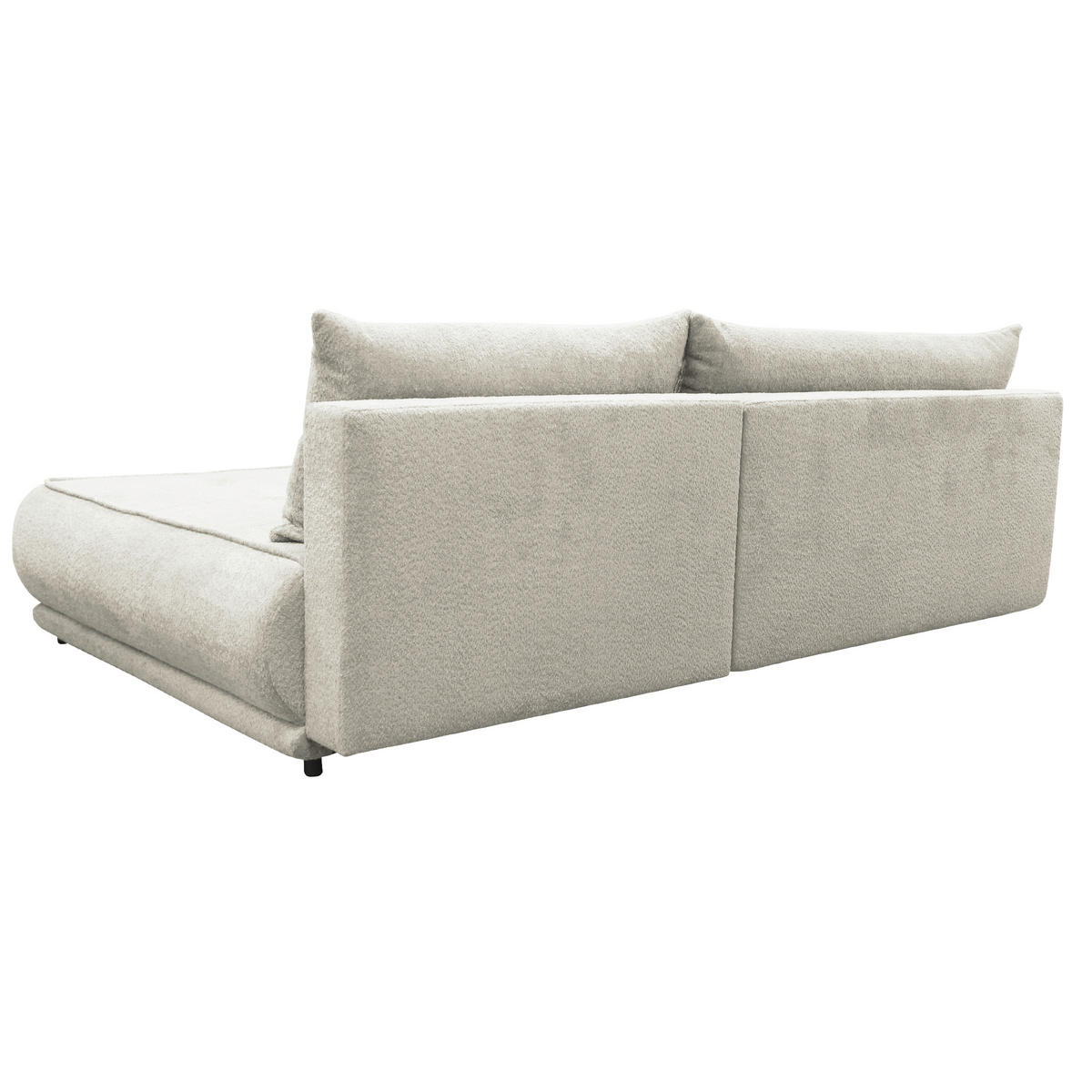 ECKSOFA PAROS Creme Bouclé  - Creme/Schwarz, Design, Kunststoff/Textil (277/179cm) - MID.YOU