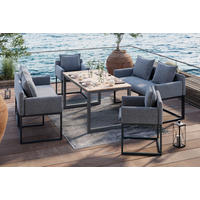 GARTENBANK 136/85/62 cm  in Grau  - Grau, MODERN, Textil/Metall (136/85/62cm) - Beldano