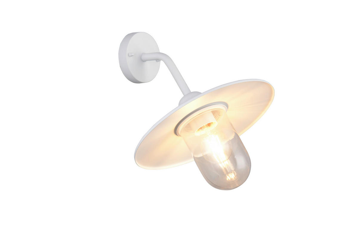 AUSSENWANDLEUCHTE Brenta 30/32 cm  - Klar/Weiß, Design, Glas/Metall (30/32cm) - Trio Leuchten