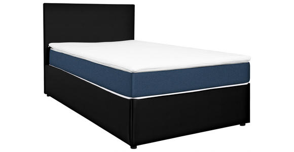 BOXBETT 120/200 cm in Blau, Schwarz - Blau/Schwarz, KONVENTIONELL, Holz/Holzwerkstoff (120/200cm) - Carryhome