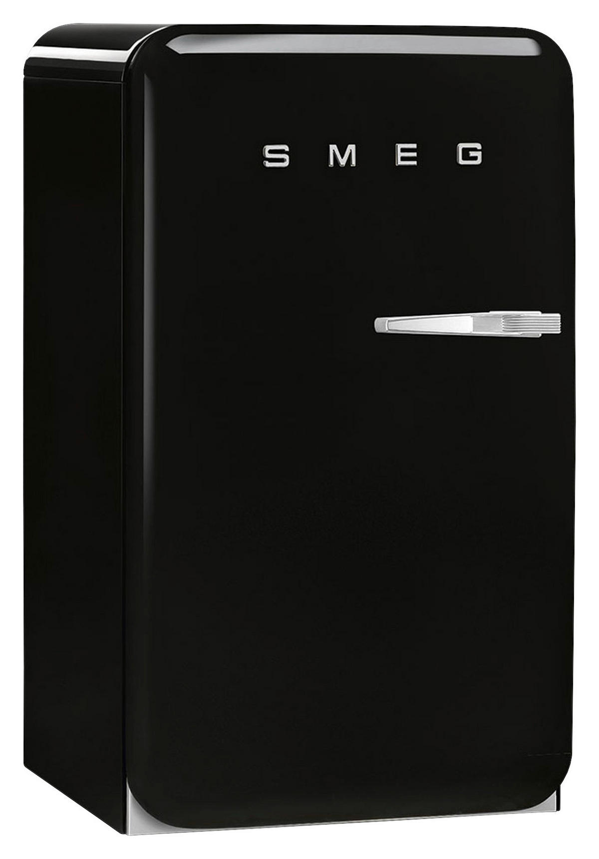 KÜHLSCHRANK 54,5/97-98/70,1 cm  - Schwarz Hochglanz, Basics, Glas/Metall (54,5/97-98/70,1cm) - SMEG