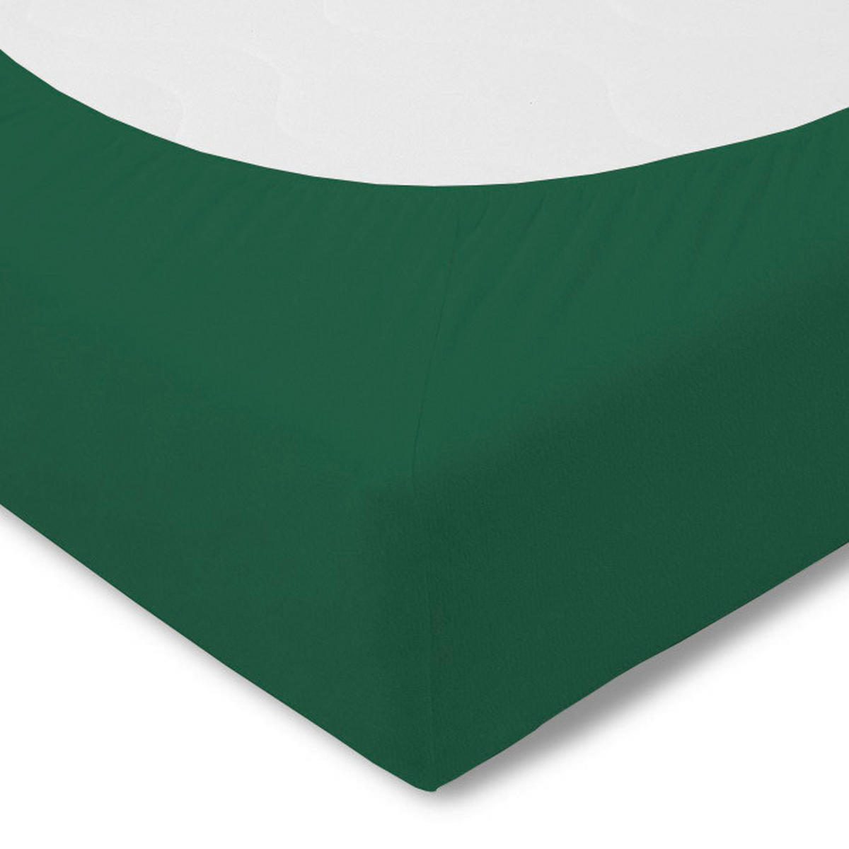 SPANNLEINTUCH 200/200 cm Zwirn-Jersey  - Grün, Basics, Textil (200/200cm) - Estella