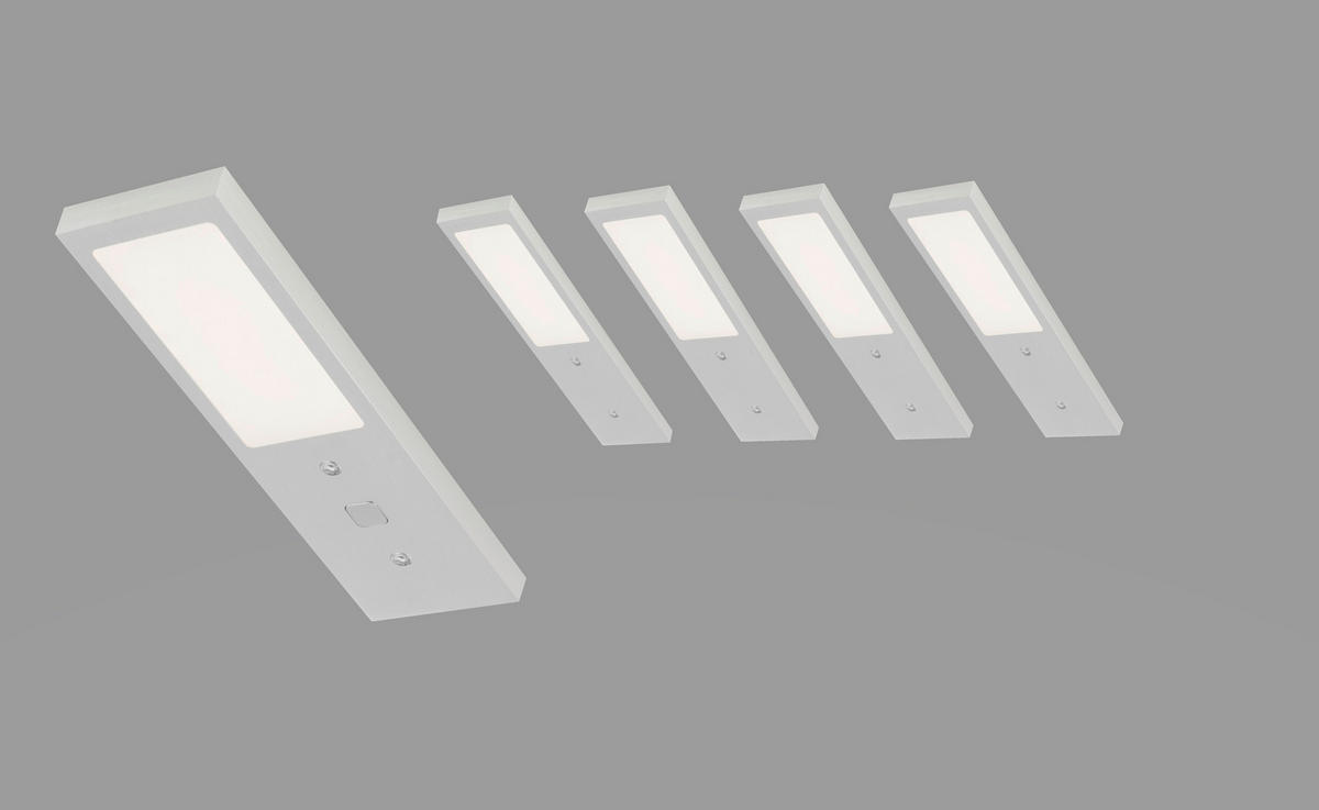 UNTERBAULEUCHTEN-SET 5/0,7/17 cm   - Alufarben, Basics, Metall (5/0,7/17cm)