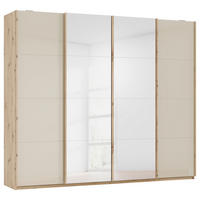 Dulap Cu Uși Culisante, 271/230/62 cm, șampanie, stejar Artisan - stejar Artisan/șampanie, Modern, metal/material pe bază de lemn (271/230/62cm) - Novel