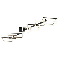 DECKENLEUCHTE 160/35/13,5 cm  - Opal/Schwarz, Trend, Kunststoff/Metall (160/35/13,5cm) - Collett's Monde