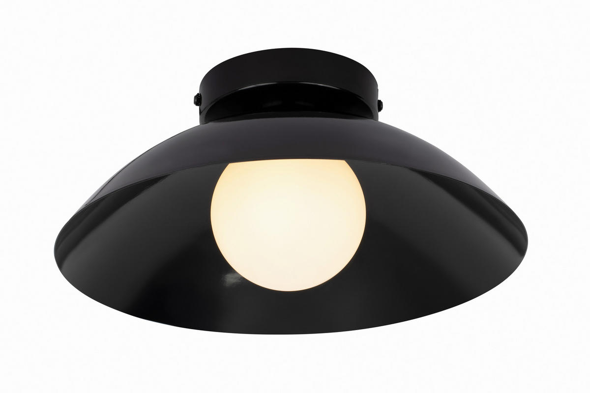 DECKENLEUCHTE  30/15 cm    - Schwarz, Design, Kunststoff/Metall (30/15cm) - Collet's Monde