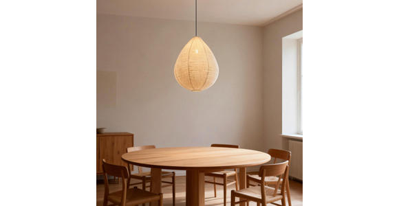 HÄNGELEUCHTE 50/120 cm  - Beige, Trend, Kunststoff/Textil (50/120cm) - Novel