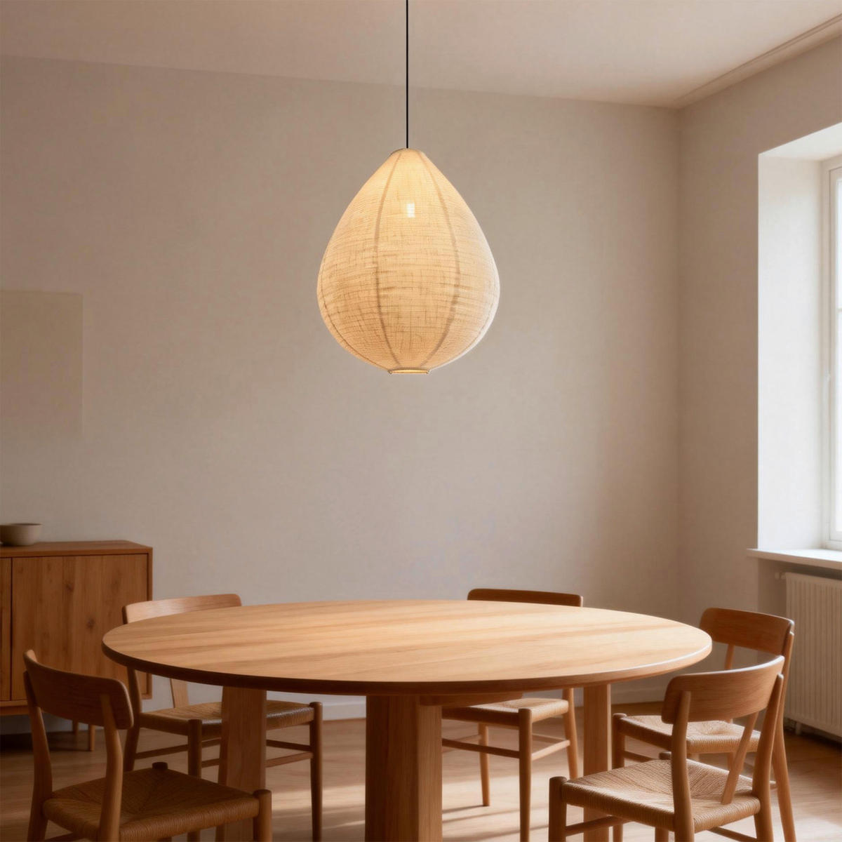 HÄNGELEUCHTE 50/120 cm  - Beige, Trend, Kunststoff/Textil (50/120cm) - Novel