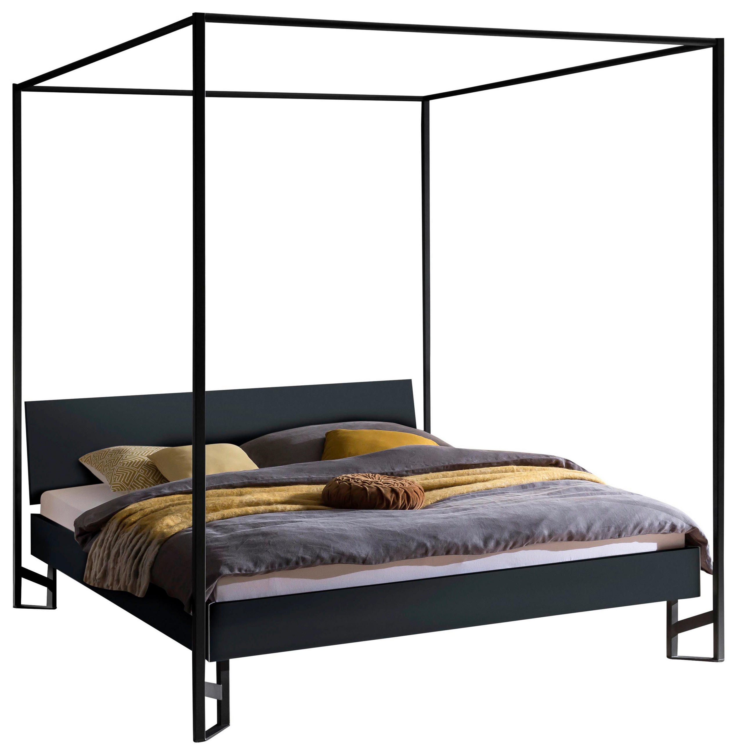 HIMMELBETT 140/200 cm  in Anthrazit  - Anthrazit, Design, Holzwerkstoff/Metall (140/200cm) - Hasena