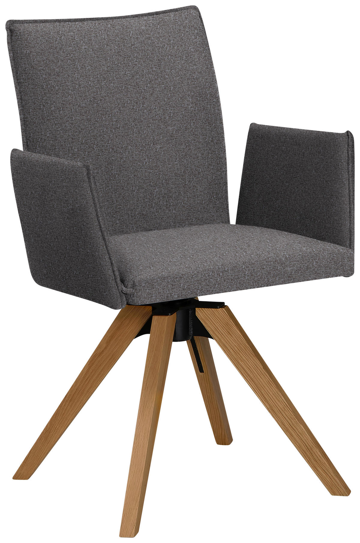 ARMLEHNSTUHL  in Samt  - Eichefarben/Grau, Konventionell, Holz/Textil (64/91/61cm) - Moderano