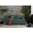 BOXSPRINGSOFA Webstoff Grün  - Schwarz/Grün, Design, Textil/Metall (200/100/108cm) - Novel