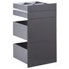 SCHUBLADENSET 45,3/83/46,8 cm   - Anthrazit, Konventionell, Holzwerkstoff (45,3/83/46,8cm) - Hom`in