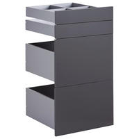 SCHUBLADENSET 45,3/83/46,8 cm Anthrazit  - Anthrazit, KONVENTIONELL, Holzwerkstoff (45,3/83/46,8cm) - Hom`in