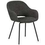 ARMLEHNSTUHL  in Eisen Webstoff  - Schwarz/Grau, Design, Textil/Metall (59/82/62cm) - Novel