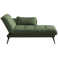 RÉCAMIERE Dunkelgrün  - Dunkelgrün/Schwarz, KONVENTIONELL, Textil/Metall (200/85/106cm) - Novel