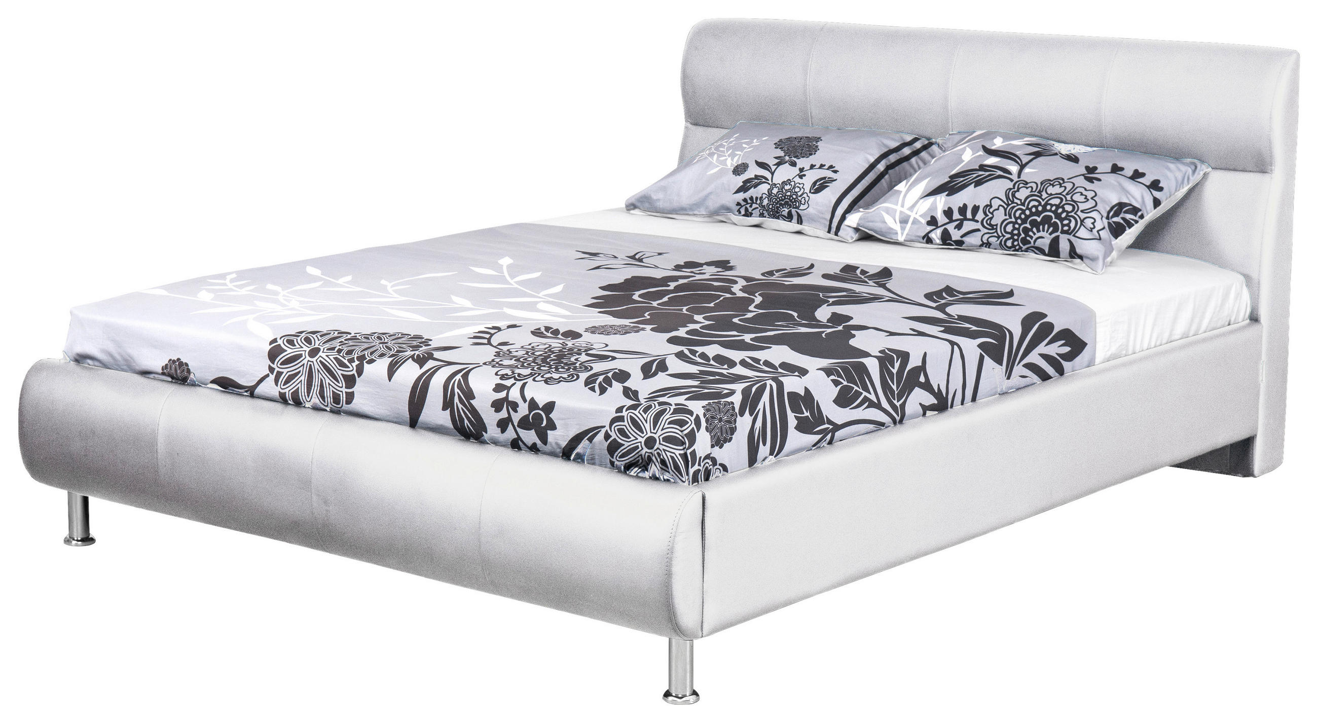 Pat Tapițat 160x200 Cm, 160/200 cm, alb