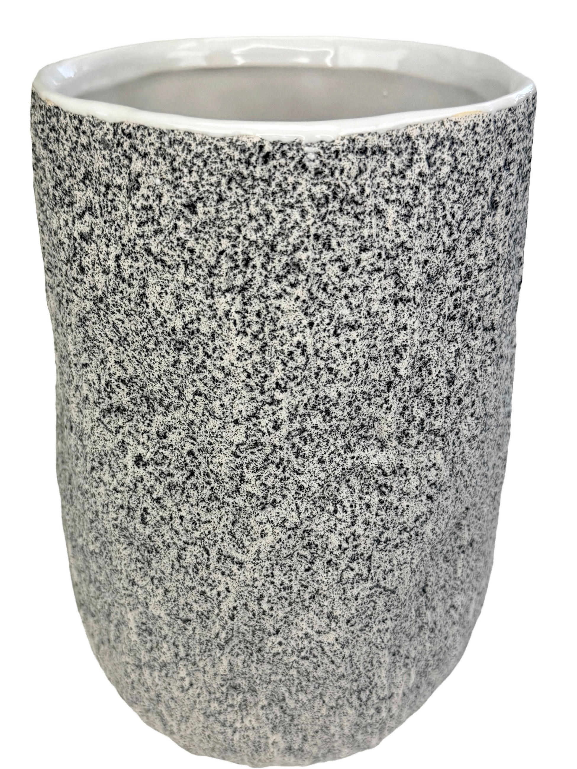 VÁZA, keramika, 27 cm - šedá, Basics, keramika (16/27/16cm)