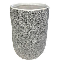 VÁZA, keramika, 27 cm - šedá, Basics, keramika (16/27/16cm)