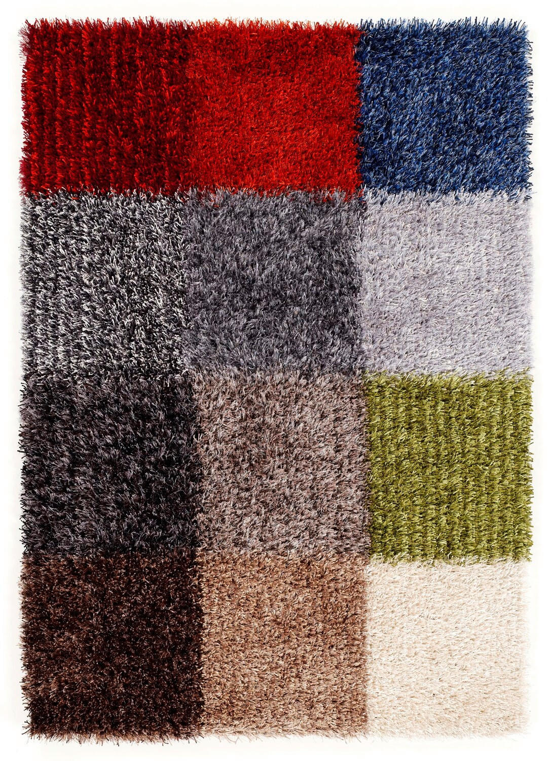 HOCHFLORTEPPICH 65/130 cm Rosemary Luxury Home Shaggy Multicolor  - Multicolor, Basics, Textil (65/130cm) - Novel