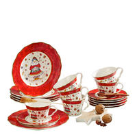 SERVICIU DE CAFEA 18 piese  - multicolor, Basics, ceramică - X-Mas