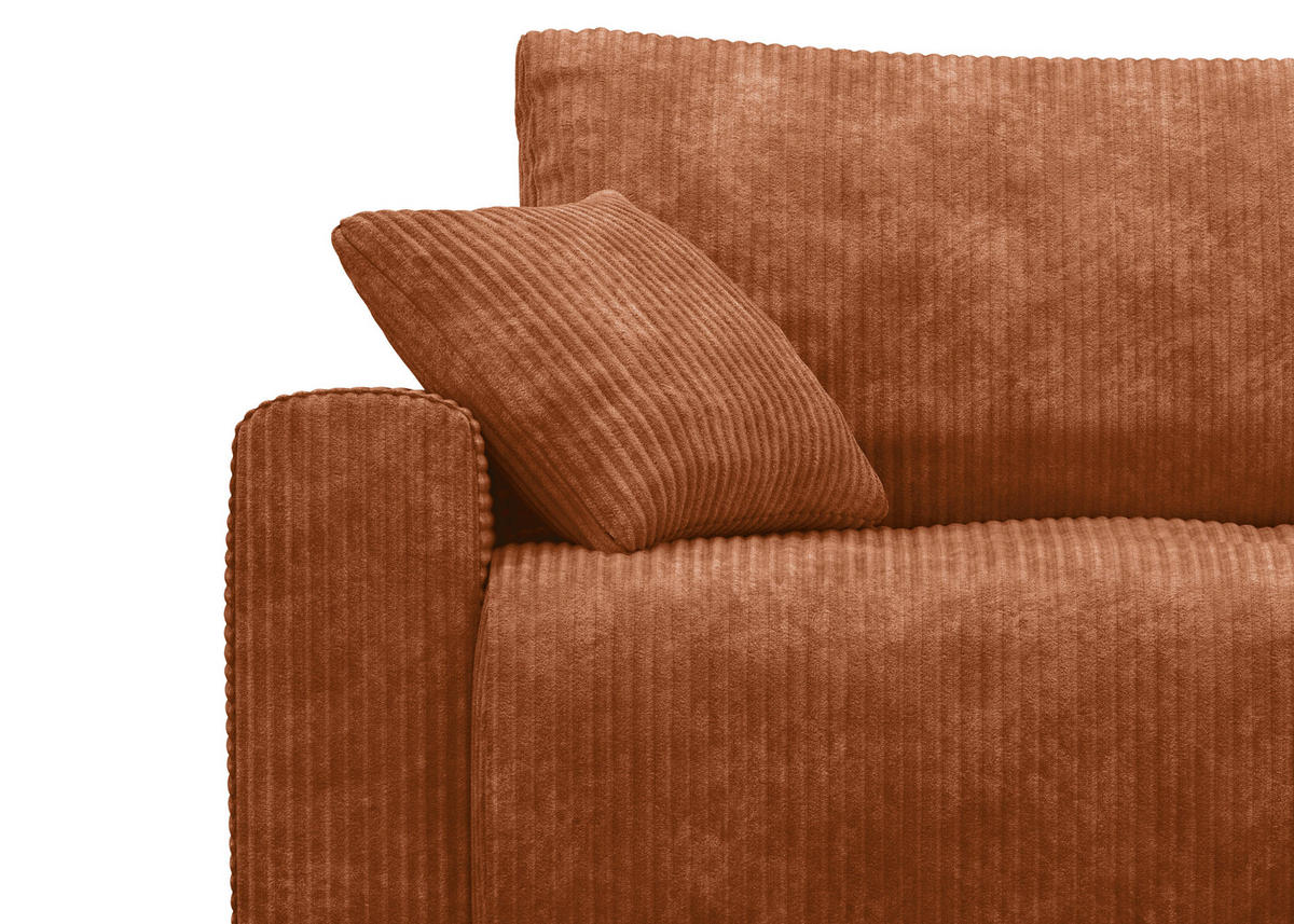 ECKSOFA Orange Webstoff  - Schwarz/Orange, KONVENTIONELL, Kunststoff/Textil (270/192cm) - Carryhome
