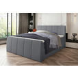 BOXSPRINGBETT 180/200 cm  in Grau  - Schwarz/Grau, KONVENTIONELL, Kunststoff/Textil (180/200cm) - Carryhome