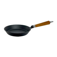 BRATPFANNE  - Schwarz/Braun, Basics, Holz/Metall (48/25/8cm)
