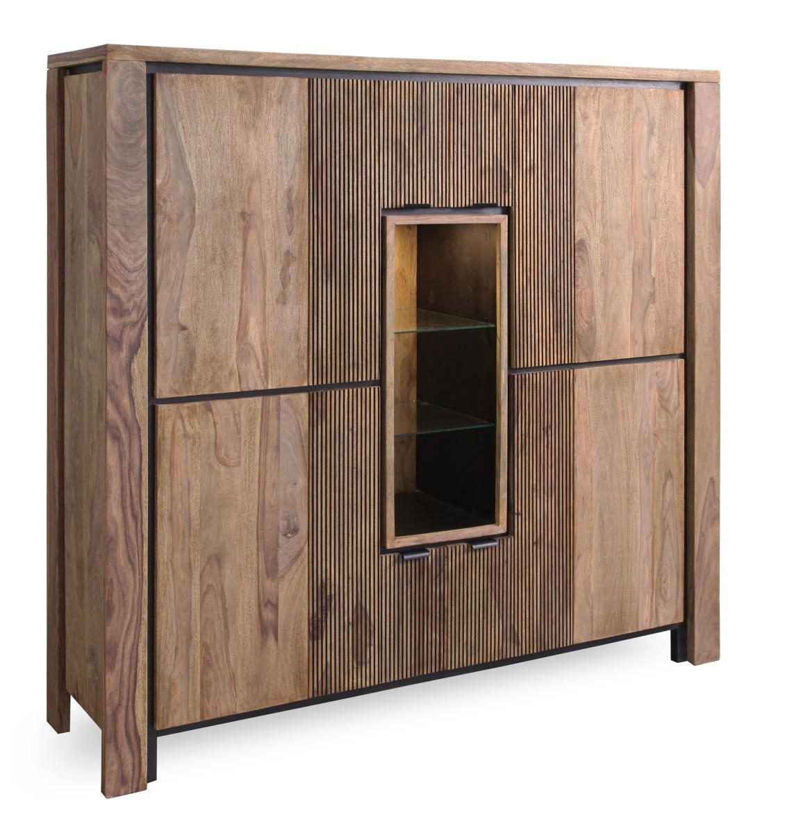 Livetastic VYSOKÁ KOMODA, indický palisander, prírodná farba, 150/150/45 cm