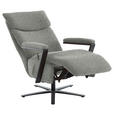 RELAXSESSEL in Textil Grau  - Schwarz/Grau, Design, Textil/Metall (68/117/85cm) - Cantus