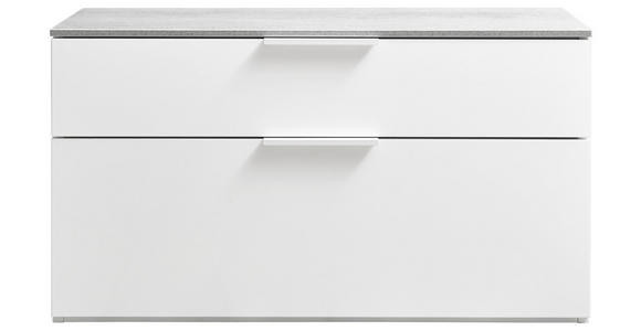 GARDEROBENBANK Grau, Weiß  - Weiß/Grau, Design (90/50/35cm) - Carryhome