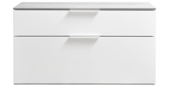 GARDEROBENBANK Grau, Weiß - Weiß/Grau, Design (90/50/35cm) - Carryhome