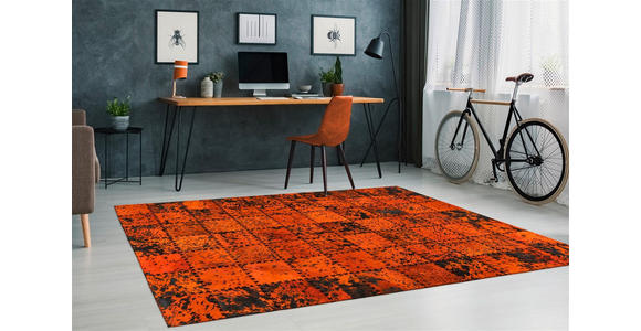 WEBTEPPICH 120/170 cm Orange  - Orange, Basics, Leder/Textil (120/170cm) - Novel