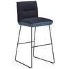 BARHOCKER in Metall, Textil Blau, Schwarz, Hellblau  - Blau/Schwarz, Design, Textil/Metall (51/107/59cm) - Dieter Knoll