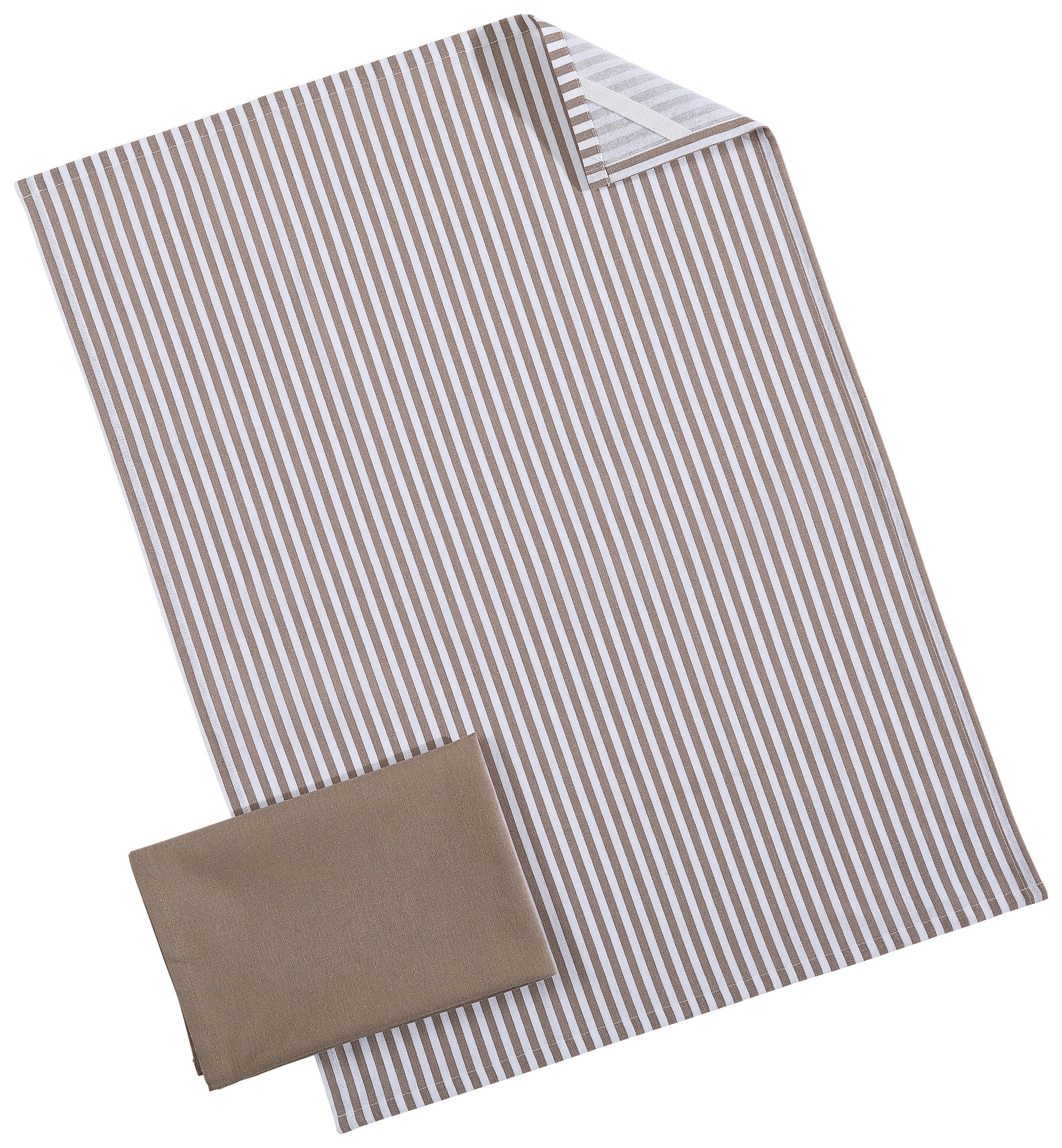 GESCHIRRTUCH-SET 2-teilig Taupe  - Taupe, Textil (50cm) - Esposa