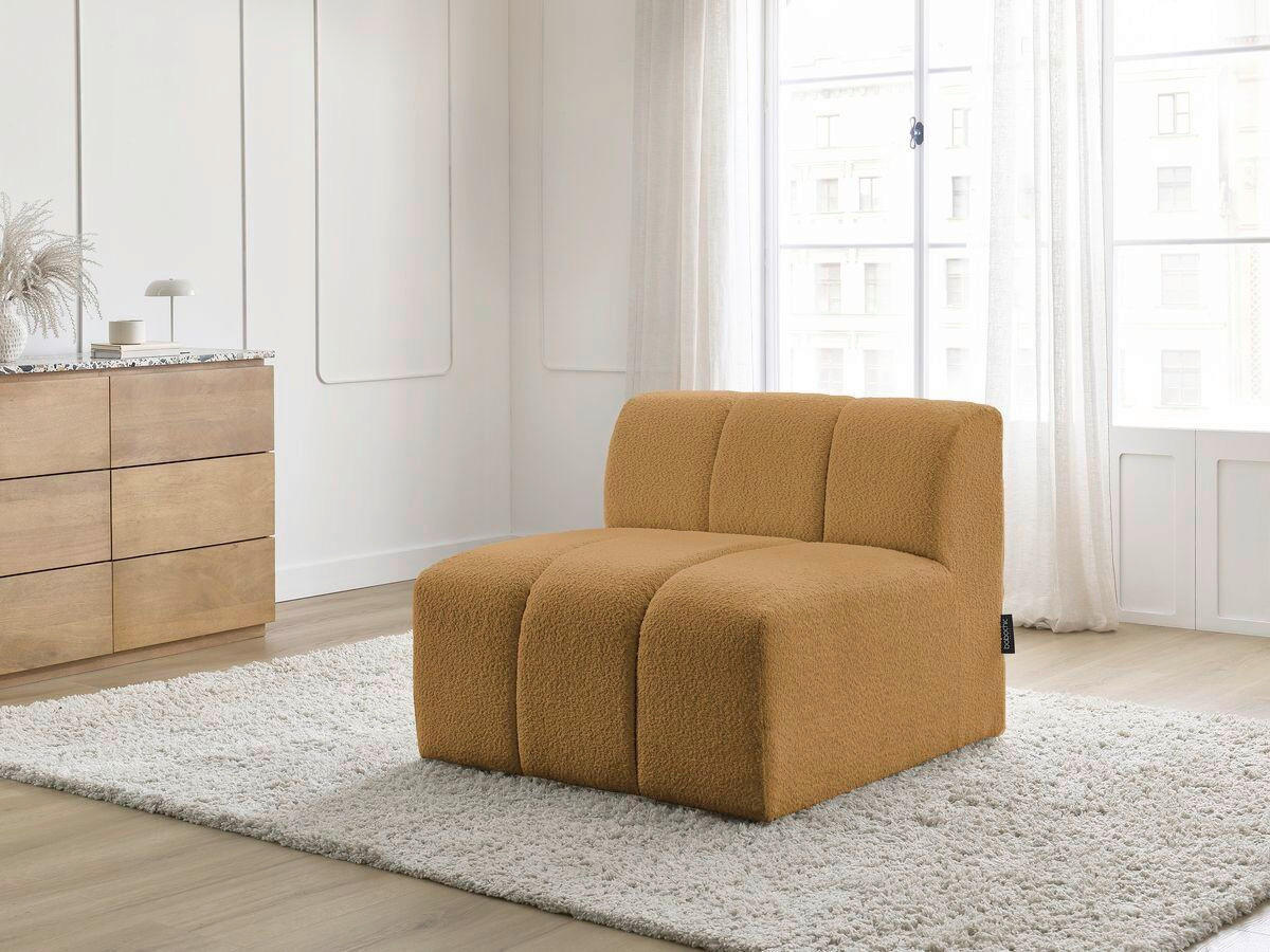 SOFAELEMENT ANNECY Bouclé Gelb  - Gelb/Schwarz, MODERN, Kunststoff/Textil (91/72/91cm)