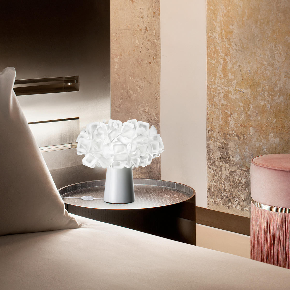 TISCHLEUCHTE  27/25 cm    - Transparent/Hellgrau, Design, Kunststoff (27/25cm) - Slamp