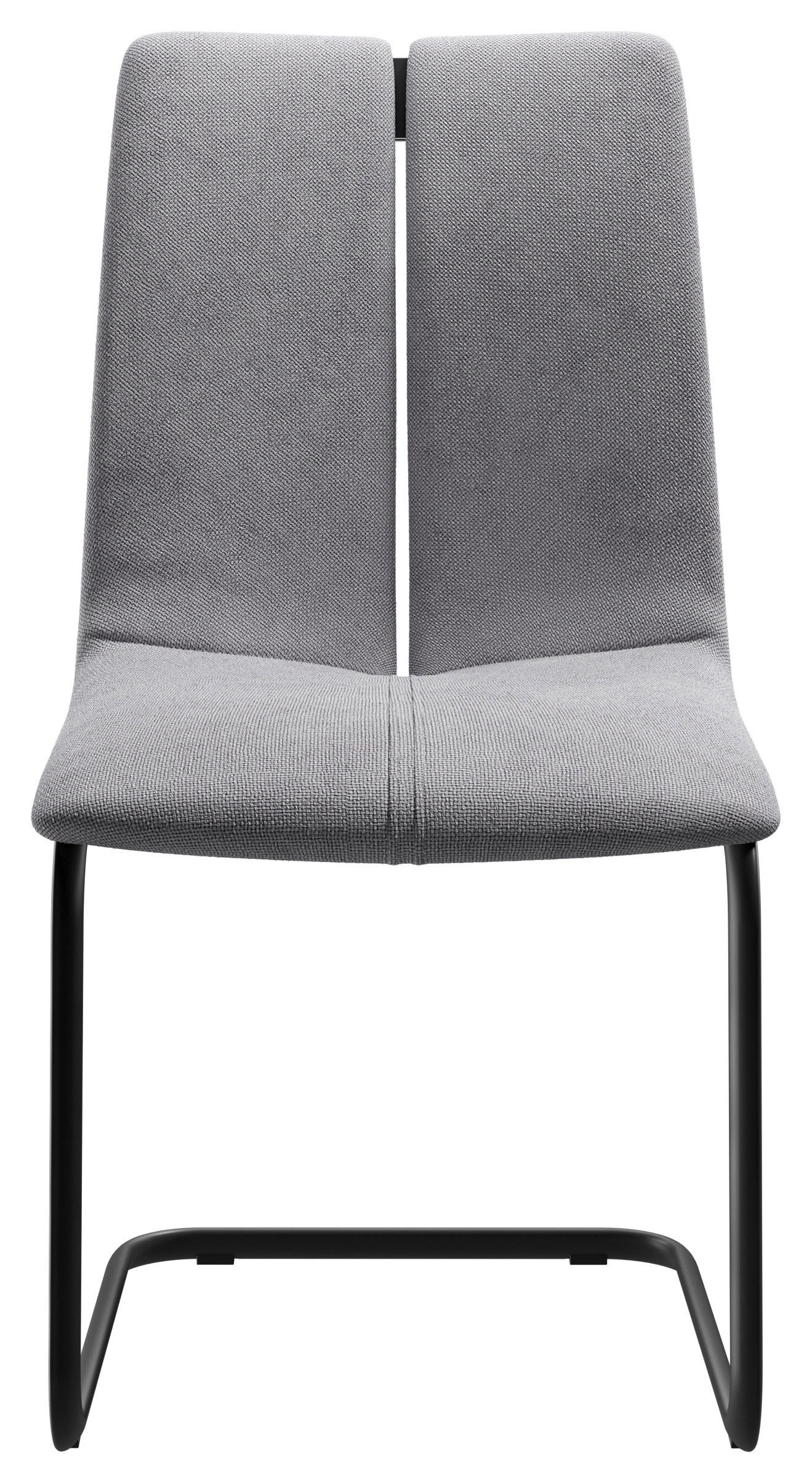 SCHWINGSTUHL  in Stahl Mikrofaser  - Anthrazit/Grau, Design, Textil/Metall (47/91/60cm) - Venjakob