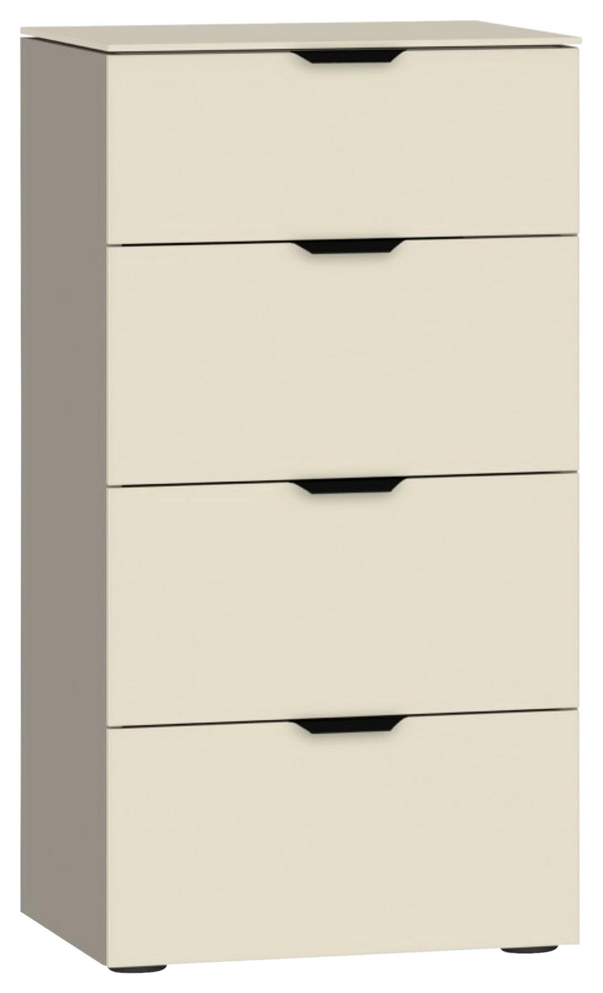 KOMMODE  in 45/87/43 cm  - Hellbraun/Creme, Design, Glas/Holzwerkstoff (45/87/43cm) - Jutzler