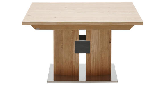ESSTISCH Wildeiche furniert rechteckig Edelstahlfarben, Eichefarben - Edelstahlfarben/Eichefarben, KONVENTIONELL, Holz/Metall (130/90/76cm) - Dieter Knoll