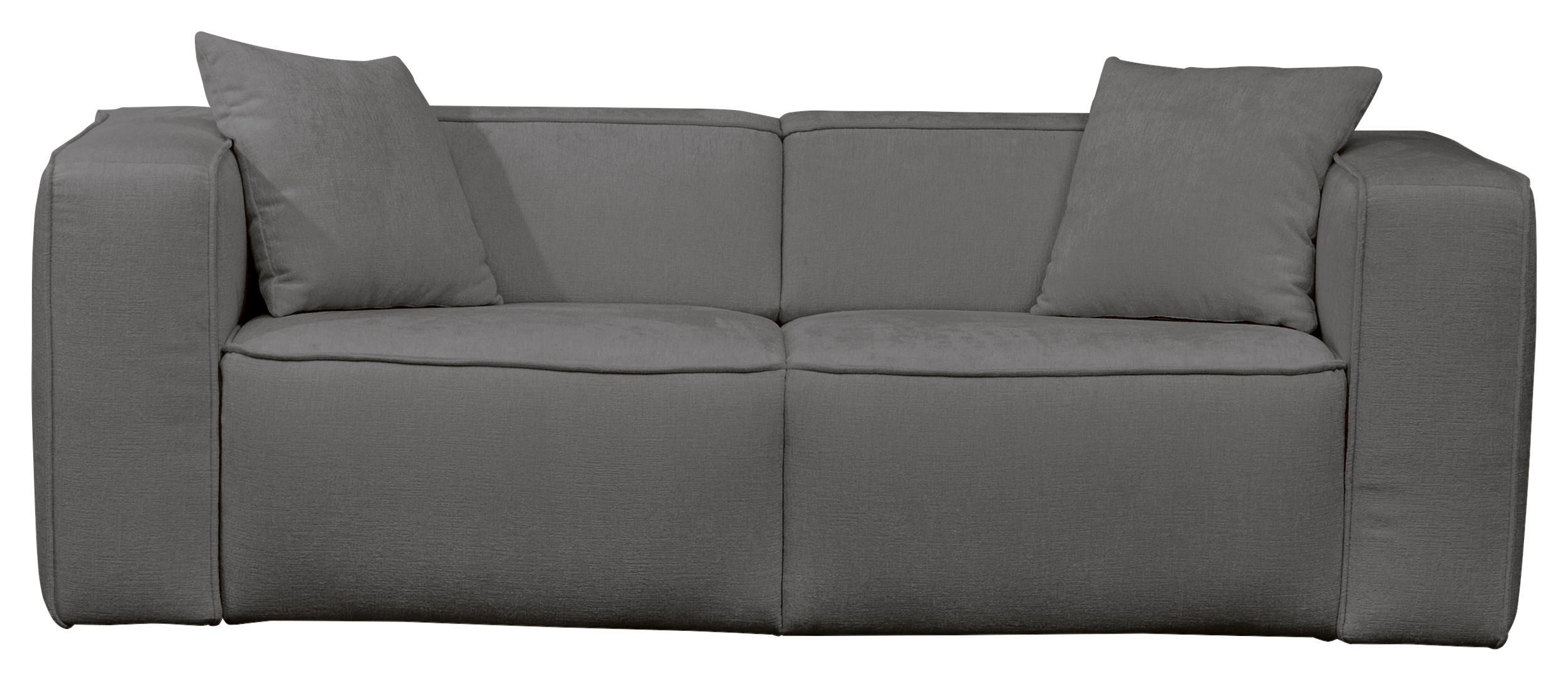 SCHLAFSOFA Chenille Dunkelgrau  - Dunkelgrau/Schwarz, Design, Kunststoff/Textil (227/74/105cm) - Novel