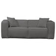 SCHLAFSOFA  in Chenille Dunkelgrau  - Dunkelgrau/Schwarz, Design, Kunststoff/Textil (227/74/105cm) - Novel