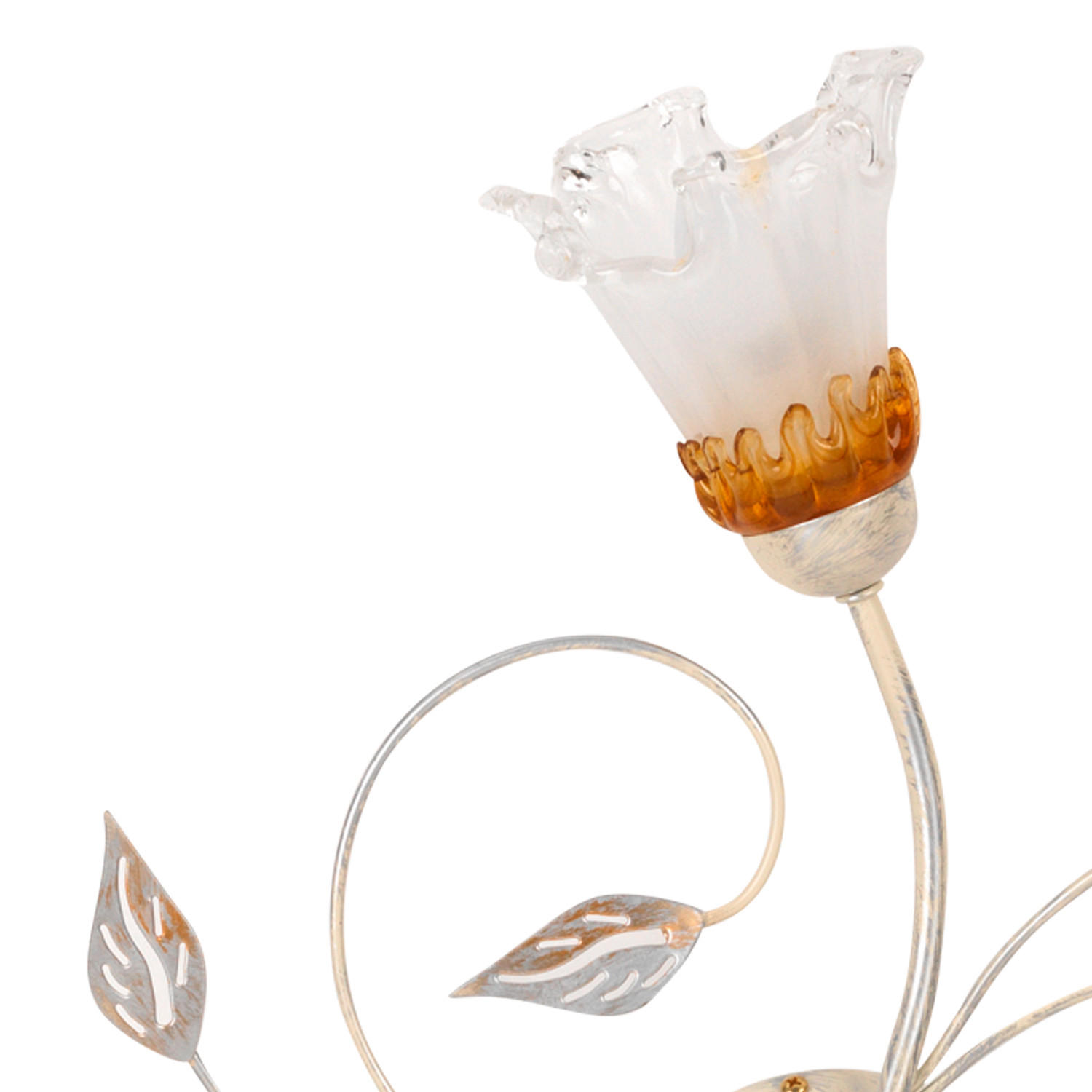 DECKENLEUCHTE  55/18 cm    - Weiß, KONVENTIONELL, Glas/Metall (55/18cm)