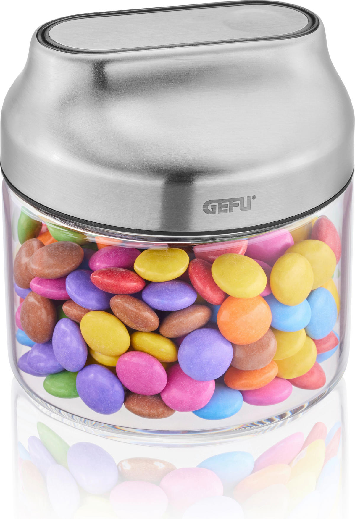 POSODA ZA SHRANJEVANJE  KIPPO    10/10/10.5 cm         - barve nerjavečega jekla/prosojno, Basics, kovina/umetna masa (10/10/10.5cm) - Gefu