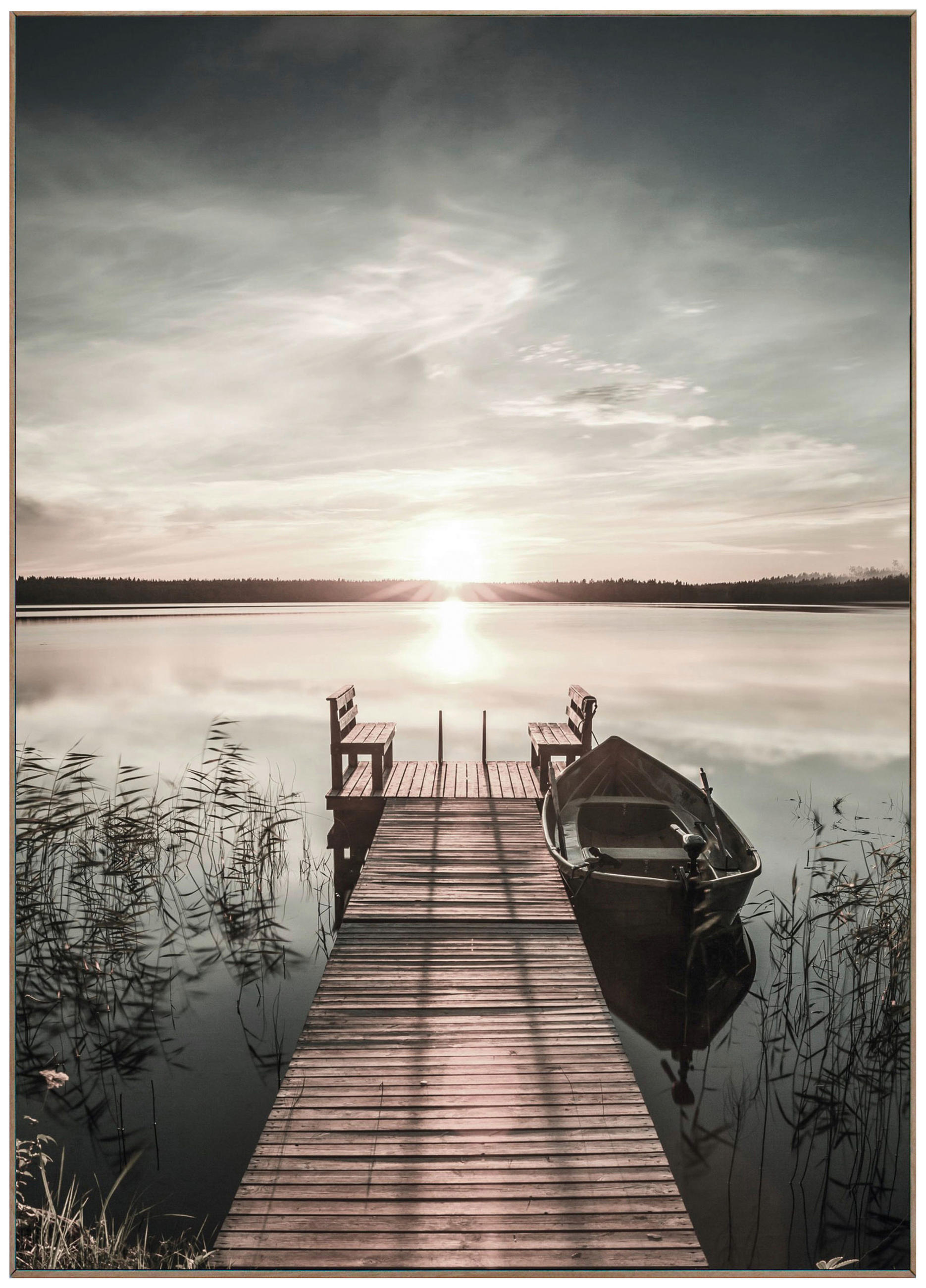 BILD Stege, Wasser  - Multicolor, KONVENTIONELL, Holzwerkstoff (70/50/2cm) - Reinders!